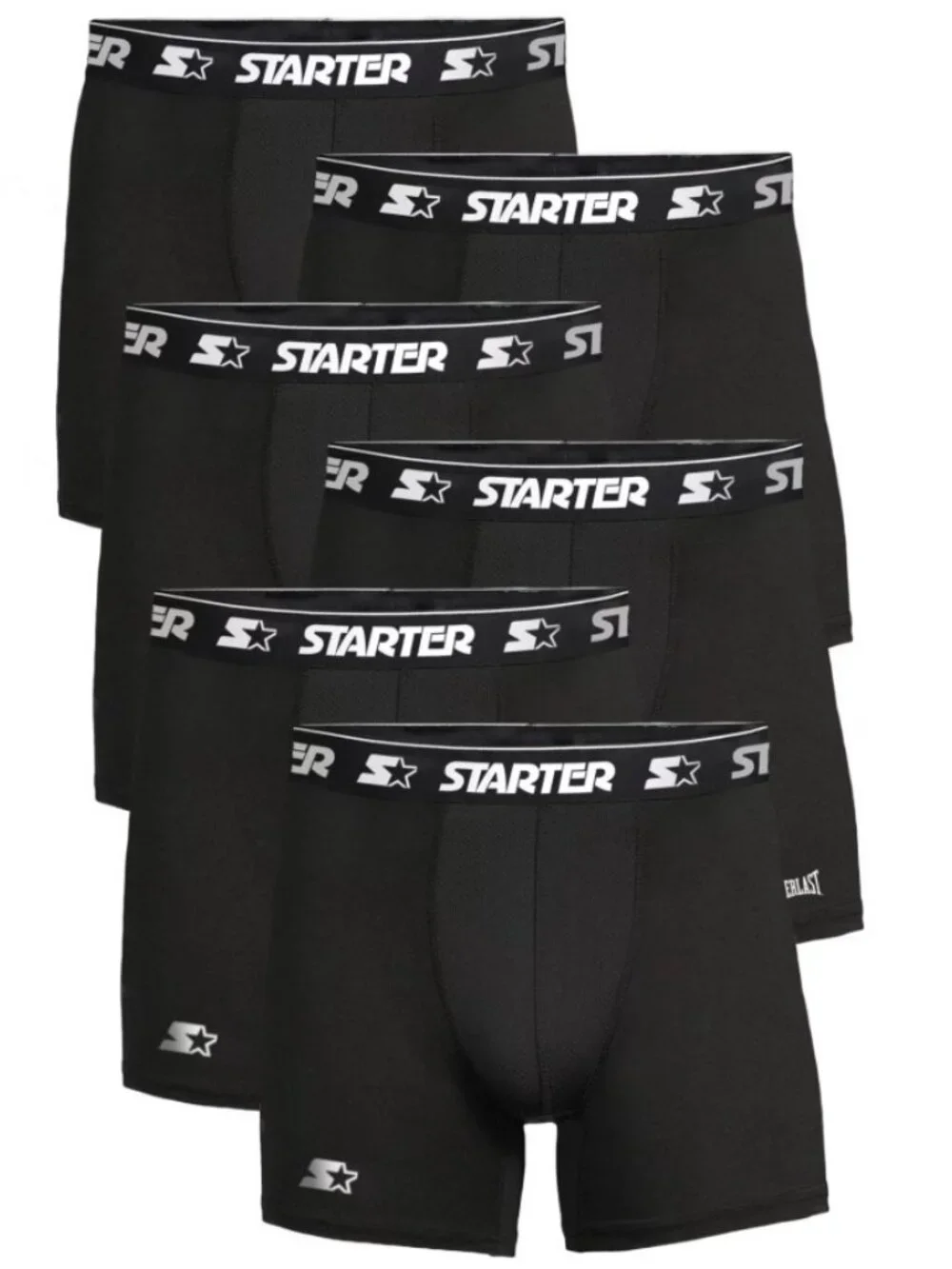 NEW Starter Men’s Active Performance Boxer Briefs Underwear 6 Pack Set of 6 S Si